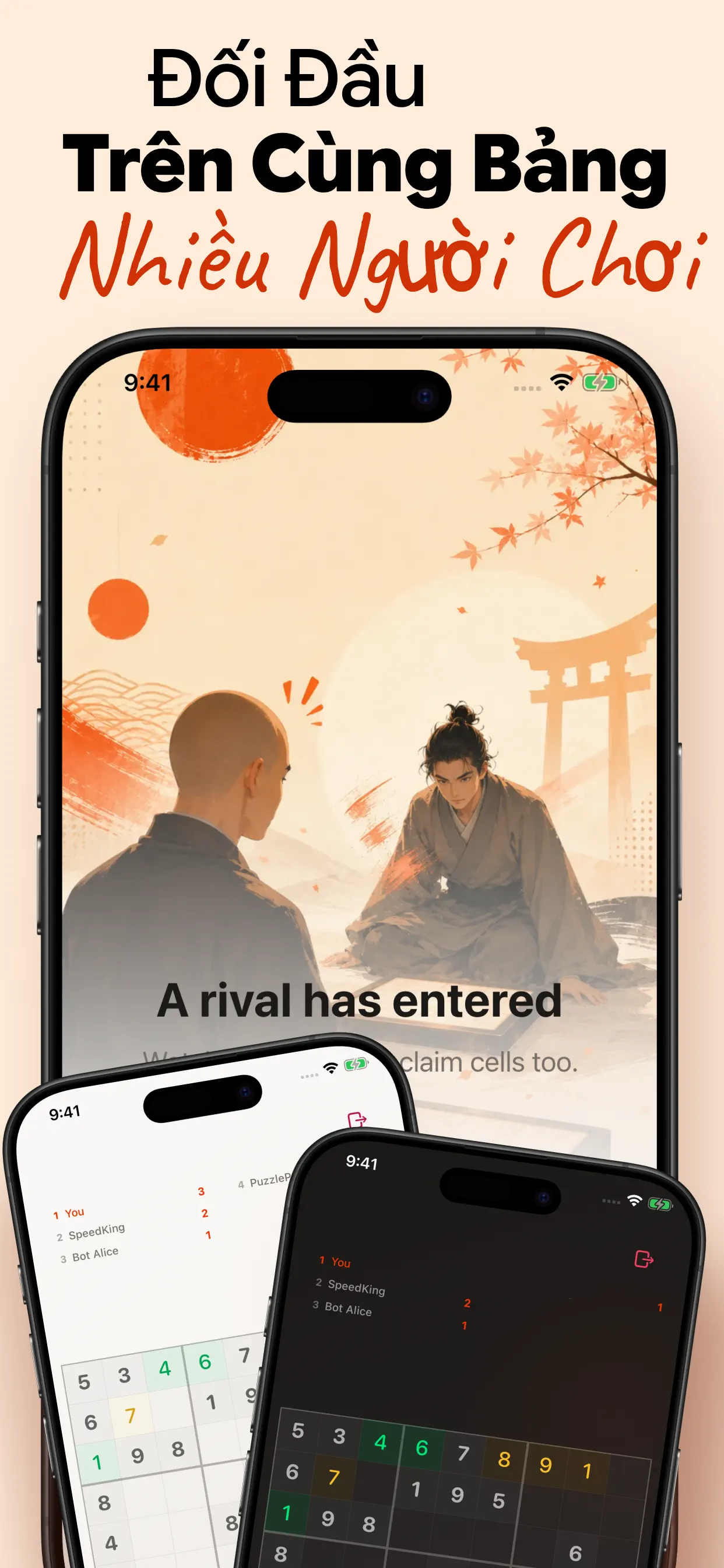 Đấu trực tiếp trên cùng một bàn cờ: sudoku nhiều người chơi, nơi đối thủ chiếm các ô trên bàn cờ chung